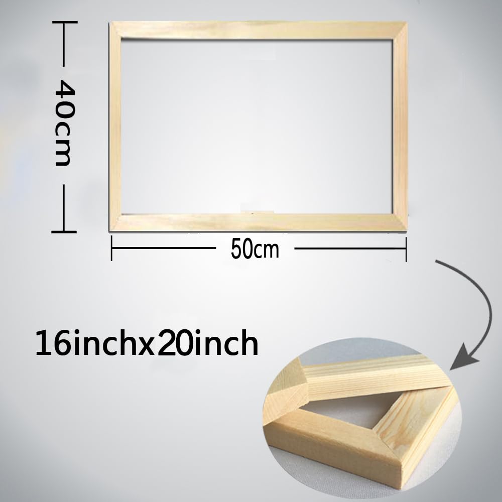 Tucocoo (16x20inch) Natural Wood Picture Frame Poster Frame Wall Photo Frame,Paint by Numbers DIY Framed,Suitable for 16x20 size photos,Large Size Tucocoo