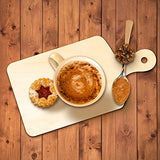 Oomcu 12PCS Wooden Mini Cutting Board with Handle,Rectangle Unfinished Wood Craft Paddle Serving Tray Chopping Board Cutout for DIY Thanksgiving Oomcu