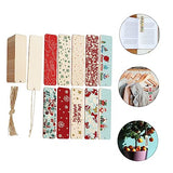 Tofficu 1 Set Wooden Bookmark Blank Tags Hand Made Hanging Tags Wood Art Bookmarks Wood Crafts Tags Unfinished Wooden Slices with Holes Unfinished Tofficu