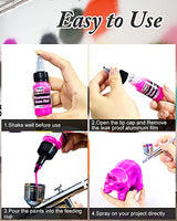 Airbrush Paint, 22 Colors with 2 Thinner Airbrush Paint Set, Water-Based Air brush Paints Acrylic Ready to Spray Includes Metallic & Neon Colors, Roizefar