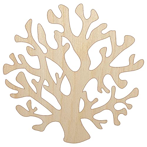 Coral from The Ocean Reef Unfinished Wood Shape Piece Cutout for DIY Craft Projects - 1/4 Inch Thick - 6.25 Inch Size - WoodArtSupply