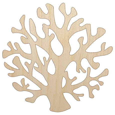 Coral from The Ocean Reef Unfinished Wood Shape Piece Cutout for DIY Craft Projects - 1/4 Inch Thick - 6.25 Inch Size Sniggle Sloth