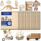 18 Pack Basswood Sheets 12"x12"x1/8" for Crafts, Unfinished Wood, Basswood Craft Wood Board Perfect for DIY Ornaments and Models Drawing Painting VKIZA