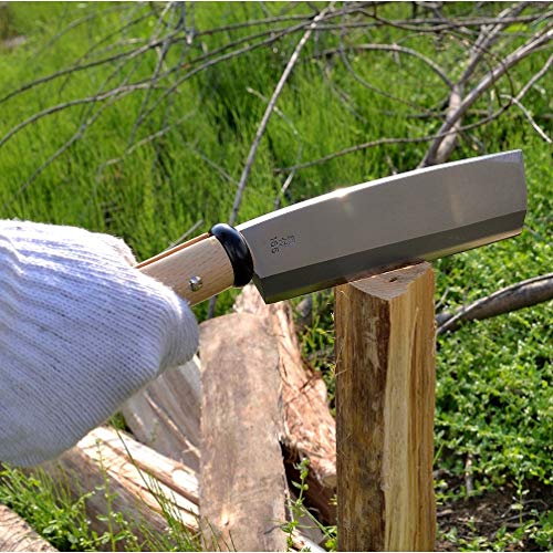 KAKURI Japanese NATA Tool Knife 6.5" Made in Japan, Bushcraft Hatchet Axe with Sheath for Camping, Outdoor, Campfire, Gardening KAKURI