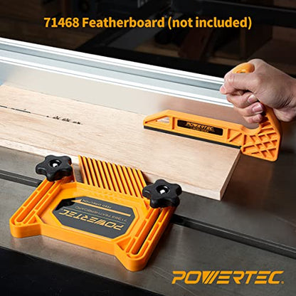 POWERTEC 71338 Deluxe Push Stick for Table Saws, Router Tables, Band Saws & Jointers, Dual Ergonomic Handles w/Max Grip, Hand Protection fo - WoodArtSupply