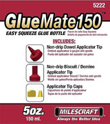 Milescraft 5223 Glue Mate 450-15oz. (450ml) + Milescraft 5222 Glue Mate 150-5oz. (150ml) - Precision Wood Glue Bottle - Anti-Drip Also Includes One WoodArtSupply