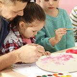 Whaline 14 Inch Wood Circles for Crafts, 10Pcs Unfinished Crafts Wood Slices with 32.8ft Twine and 19.7ft Ribbon DIY Wooden Blanks for Door Hanger Whaline