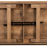 Flash Furniture Hercules Series 8' x 40" Rustic Solid Pine Folding Dining Table, Rectangular Antique Farmhouse Dining and Event Extension Table Flash Furniture