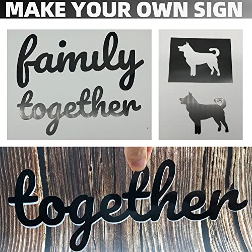 Opaque Black Plastic Sheets, 7.5mil (.0075") 12” X 12” Craft Plastic Film, PET Stencil Material, Glossy and Flexible Plastic Sheet for Crafts, neglex