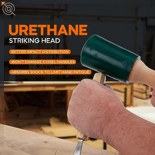 Schaaf Wood Carving Tools 15oz Small Wooden Mallet | Wood Tools Woodworking | Wood Hammer | Comfortable Handle Reduces Hand Fatigue | Urethane Schaaf Wood Carving Tools