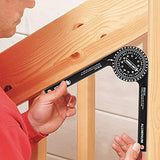 Saker Miter Saw Protractor|7-Inch Aluminum Protractor Angle Finder Featuring Precision Laser-Inside & Outside Miter Angle Finder for Carpenters, Saker