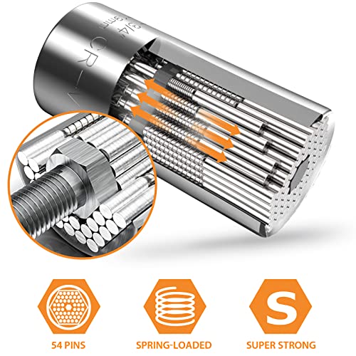 Super Universal Socket Tools Gifts for Men - Valentines Day Gifts Mens Gift Socket Set with Power Drill Adapter(7-19 MM) Cool Stuff Gadgets for Men HELEMAN