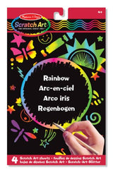 Melissa & Doug Scratch Art Activity Kit: Rainbow - 4 Boards, Stencil Sheet, Wooden Stylus Melissa & Doug