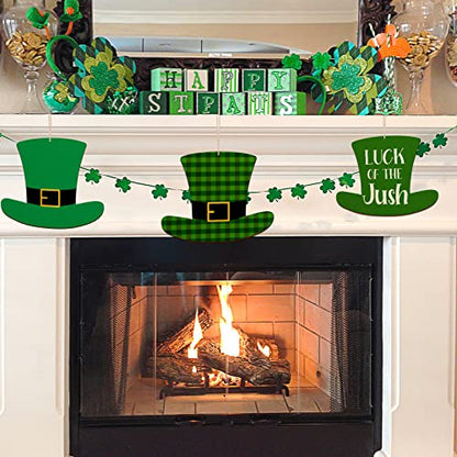 Large Size 7" Wooden St. Patrick's Day Ornaments to Paint,Hat Wooden DIY Blank Unfinished Round Wood Discs Ornament for Crafts Hanging - WoodArtSupply