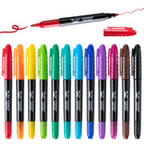 Mr. Pen- Dual Tip Permanent Markers, 12 Pack, Fine & Ultra Fine Tip, Fine Tip Permanent Markers, Fine Tip Marker, Permanent Markers Fine Point, Fine Mr. Pen