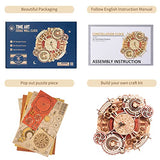 ROBOTIME 3D Wooden Puzzles for Adults, Models for Adults to Build Wooden Steampunk Clock Kit, DIY Mechanical Wall Quartz Aesthetic Room Decor Unique ROBOTIME