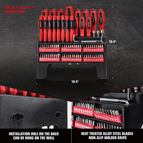 CARTMAN Magnetic Screwdriver Set with Rack, Includs Precision Screwdriver, Magnetizer Demagnetizer and Magnetic Bowl, Tool Gifts for Men - WoodArtSupply