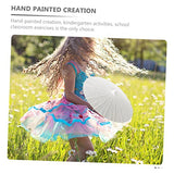 TEHAUX 2pcs Unfinished Umbrella Rainproof Chinese Dance Umbrella Macrame Decor Diy Drawing Umbrella Flower Chinese Art Umbrella Dancing Umbrella TEHAUX