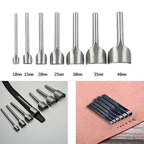 Dorhui Leather Craft Tools Kit, Leather Working Tools and Supplies for Christmas Gift Leather Craft Stamping Tool Waxed Thread Groover Awl Stitching Dorhui