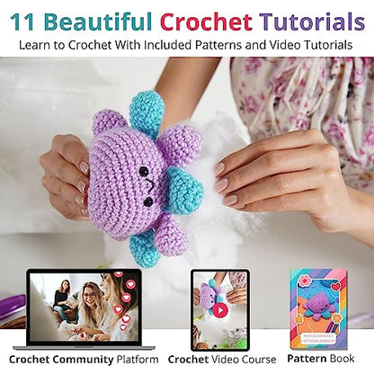 Katech Crochet Kit for Beginners 70 Pcs Beginners Crochet Kit for Adults  Kids