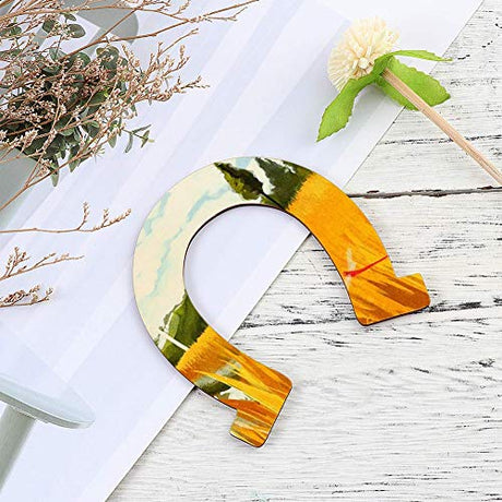 48 Pcs Horseshoe Unfinished Wood Cutouts Wooden Horseshoe for DIY Craft, Party,Wedding and Birthday Apol