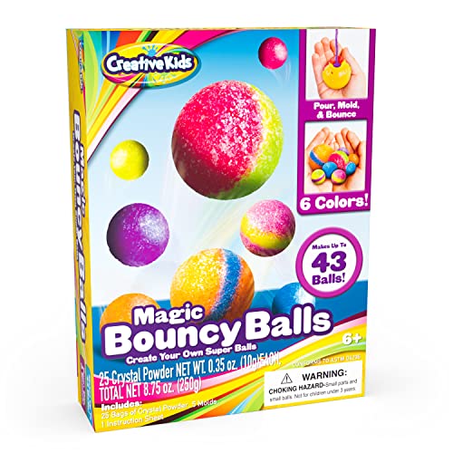 Creative Kids DIY Magic Bouncy Balls - Create Your Own Ball Maker Kit - Educational Science Experiment for Boys and Girls - 25 Multicolor Bags & 5 Creative Kids