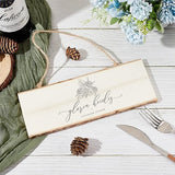 OLYCRAFT 6pcs Wood Hanging Signs Unfinished Hanging Wood Plaques Rectangle Wooden Blanks Wood Sign Wooden Slices Banners with Ropes for DIY Painting OLYCRAFT