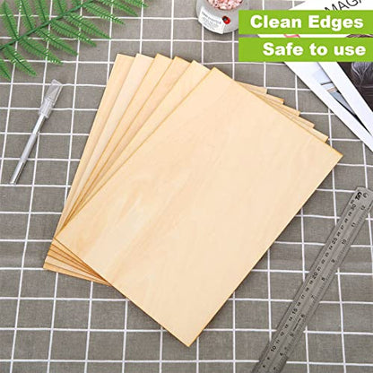 CYEAH 16 Pcs 12 x 8 Inch Basswood Sheets 1/16, 1.5mm Thin Plywood Sheets Unfinished Wood Sheets Basswood Sheet for Laser Cutting Crafts DIY Wooden - WoodArtSupply