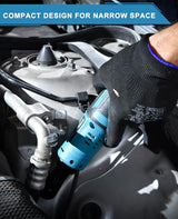 SHIELDPRO Cordless Electric Ratchet Wrench Kit,40Ft-lb 3/8" Power Ratchet Wrench 1-Hour Fast Charge,2 Packs 2000MA Lithium-Lon Battery,1/4 SHIELDPRO