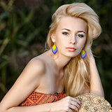 120 Pieces Unfinished Wooden Earrings Blanks Wooden Teardrop Earrings Set Wood Pendants with 60 Pieces Earring Hooks and 60 Pieces Jump Rings for Hicarer