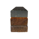 Exotic Wood Zone's Pack of 3 Black Palm, East Indain Rosewood, Mahogany Bowl Blanks 4" x 4" x 2" | Multi Species Hardwood Turning Wood Blocks Exotic Wood Zone