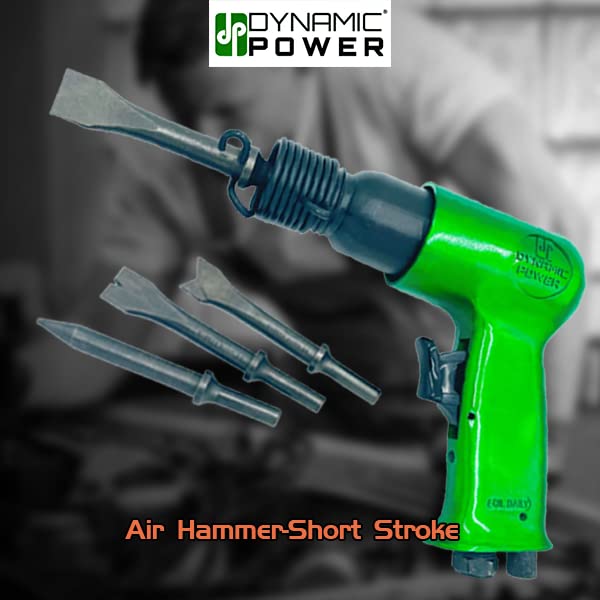 DP Dynamic Power Short Barrel Air Hammer Kit 4-Chisels D319115-SA DP Dynamic Power