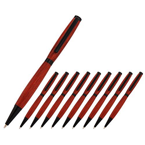 Legacy Woodturning, Slimline Pen Kit - Black Chrome, 10 Pack - WoodArtSupply