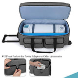 Yarwo Rolling Craft Tote Bag with Wheels Compatible for Cricut Maker, Maker 3, Explore Air 2, Cameo 4, Double Layers Carrying Case for Die Cut Yarwo
