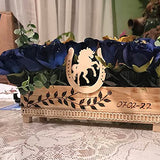 Honbay 36PCS Unfinished Cowboy Wooden Cutouts Blank Horseshoe and Hat Wood Discs Slices for Western Cowboy Cowgirl Party Decorations DIY Craft (5 HONBAY