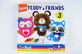 KRAFUN Sewing Kit for Kids Age 7 8 9 10 11 12 Beginner My First Art & Craft, Includes 3 Stuffed Animal Dolls Teddy, Raccoon and Owl, Instructions & KRAFUN