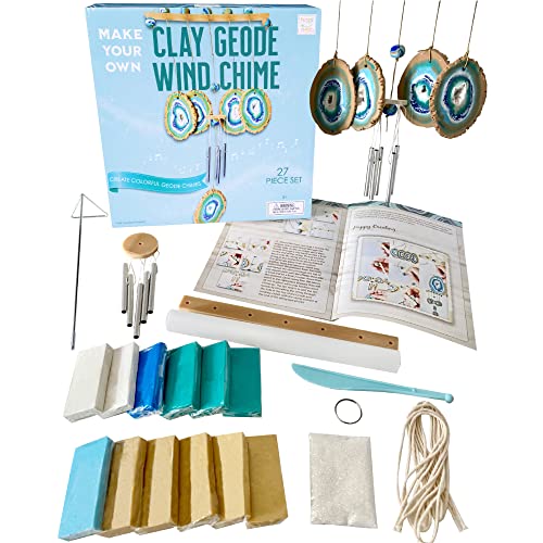 Hapinest Make Your Own Clay Geode Wind Chime Craft Kit Gift for Girls Boys Ages 8 9 10 11 12 and Teen Years and up - WoodArtSupply