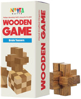 NUTTA - 3 in 1 Set Wooden Games Brain Teaser Wood Toy Desk Puzzle Coffee Table Decor Broad Game 3D Puzzles for Teens and Adults Fun Games Indoor NUTTA