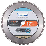 Luckyway 12 Inch Miter Saw Blade 100T with 1 Inch Arbor TCT Circular Saw Blade for Cutting Wood Luckyway