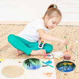 25 PCS 6 Inch Unfinished Wood Circles, Thickness 6 mm, Wooden Rounds for Crafts, Wood Discs for DIY Painting Decorations, Weddings and Parties, by GNIEMCKIN