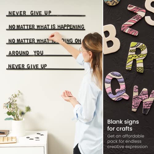 Arteza Wooden Letters and Numbers, 144 Unfinished Wood Pieces, 104 Letters, 40 Numbers, Poplar Plywood, Craft Supplies for Customizing Art Projects ARTEZA