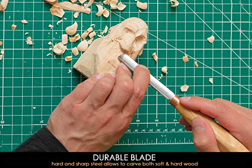 BeaverCraft Wood Carving Gouge K5/12 Woodworking Hand Chisel Compact Wood Carving Knife for Beginners and Profi BeaverCraft
