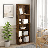 Furinno Jaya Simply Home Adjustable Shelf Bookcase, 5-Tier, Amber Pine Furinno