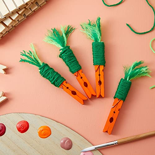 Juvale 100-Pack Large 4 Inch Wooden Clothespins - Heavy Duty Outdoor Clothes Clips for Hanging Clothes, Art, Crafts, Photo Displays Juvale