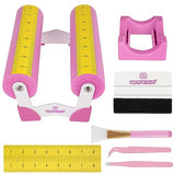 OMPERIO Cup Cradle for Crafting Tumbler, Cup Cradle for Tumblers with Felt Edge Squeegee to Apply Vinyl Decals with Measurements for Mugs (Pink) OMPERIO