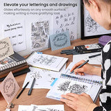 ARTEZA Felt-Tip Brush Pens, Set of 12 Nontoxic Black Marker Pens, Quick-Dry and Smear-Proof, Art Supplies for Sketching, Lettering, and Calligraphy ARTEZA