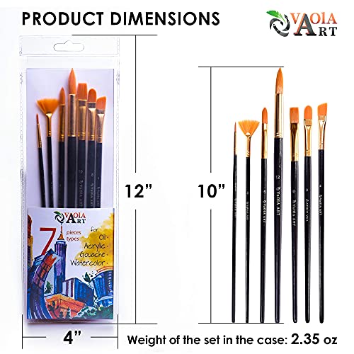 Paint Brush Set for Acrylic Painting Artist Watercolor Brush Professional Oil Painting Brushes Small Craft, Face Paint Brushes Black Handle - WoodArtSupply