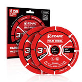 EZARC 3 Inch Cut Off Wheels, Carbide Cutting Disc, Angle Grinder Cutting Wheel for Wood, Wood with Nails, Laminate, Plastic, Plaster, 2 Pack EZARC