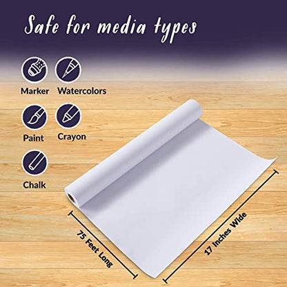 Incredible Value 3-Pack Easel Paper Roll (17 Inches x 75 Foot) - WoodArtSupply