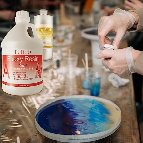 Deep Pour Epoxy Resin Kit 2 to 4 Inches Crystal Clear Epoxy Resin,Single Pour, River Tables, Live Edge-0.75 Gallon 2:1 Clear Casting Resin